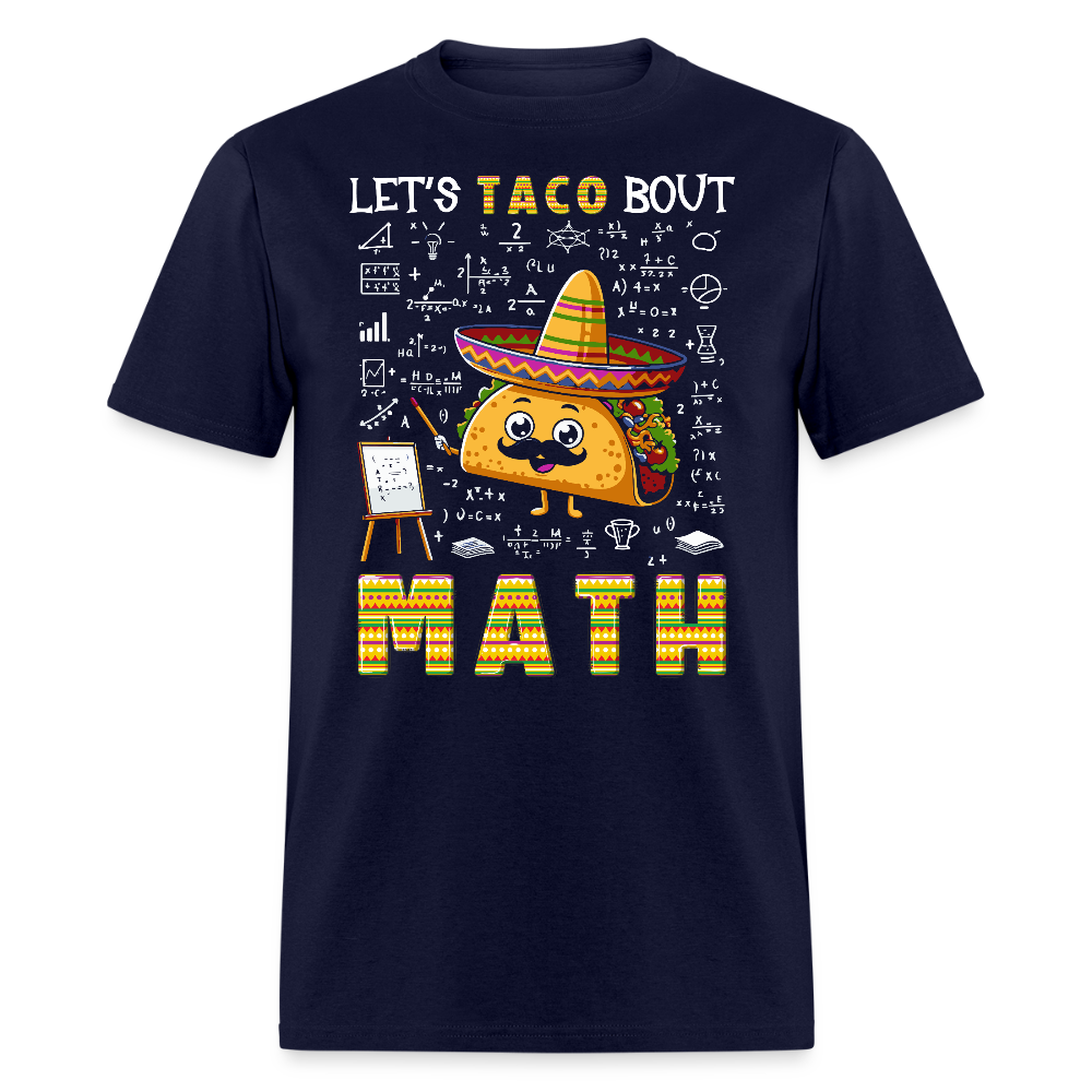 Funny Taco Math Shirt For Teachers Cute Kawaii Taco T-shirt - navy