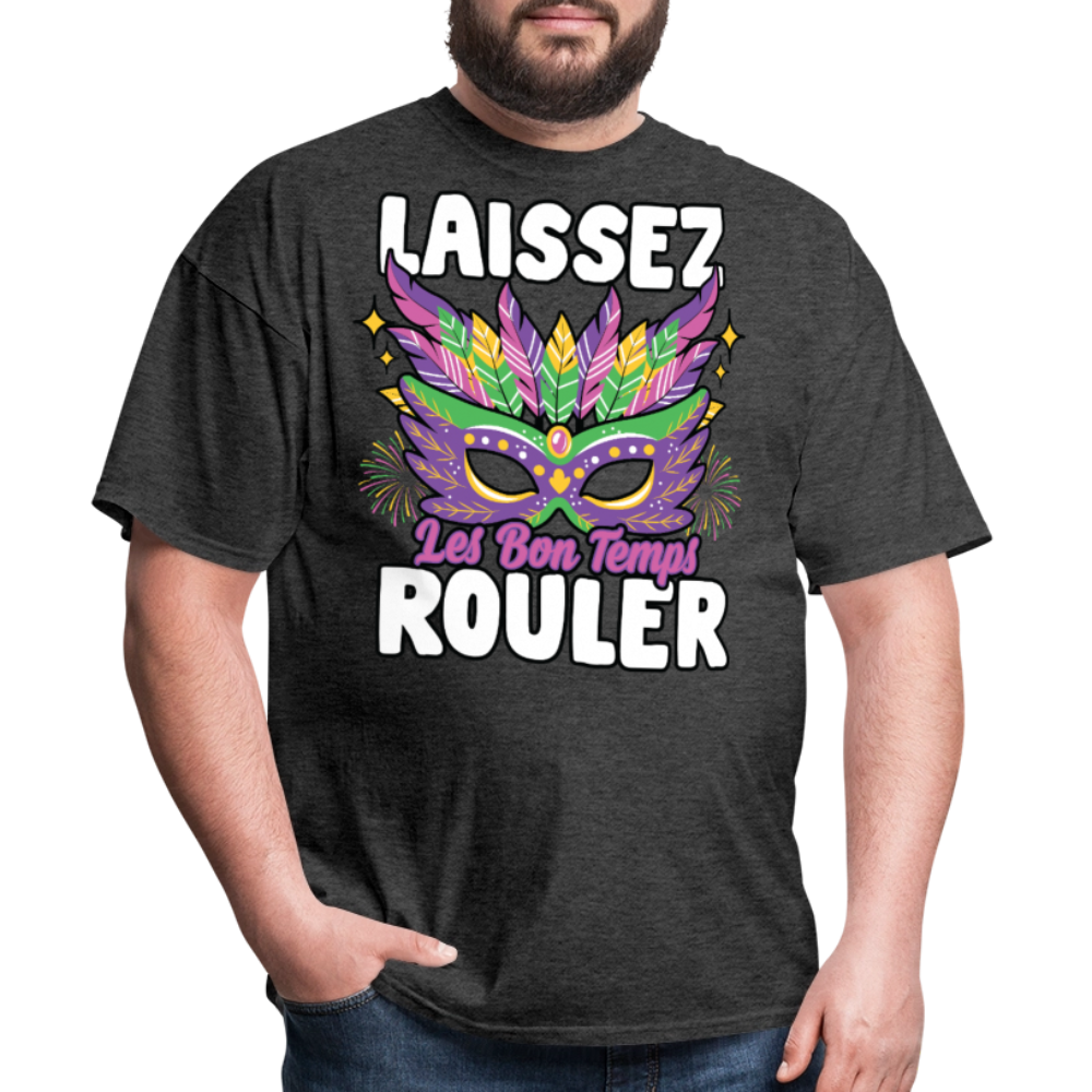 Mardi Gras Party Tee Laissez Les Bon Temps Roule T-shirt - heather black