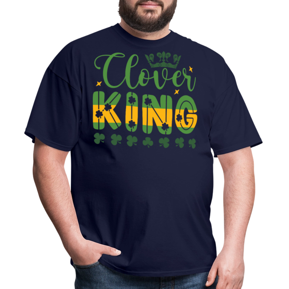 St Patrick’s Day Clover King T-shirt - navy