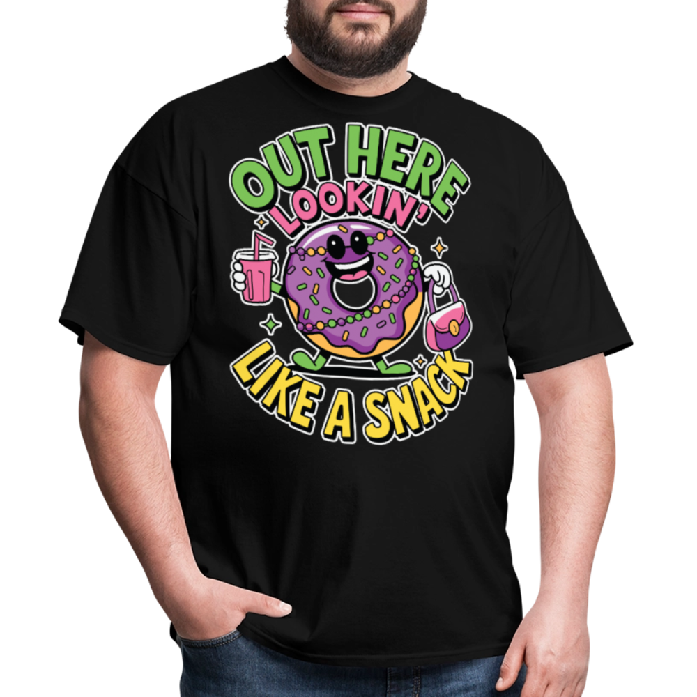 Out Here Looking Like A Snack Shirt Cool Cartoon Donut T-shirt - black