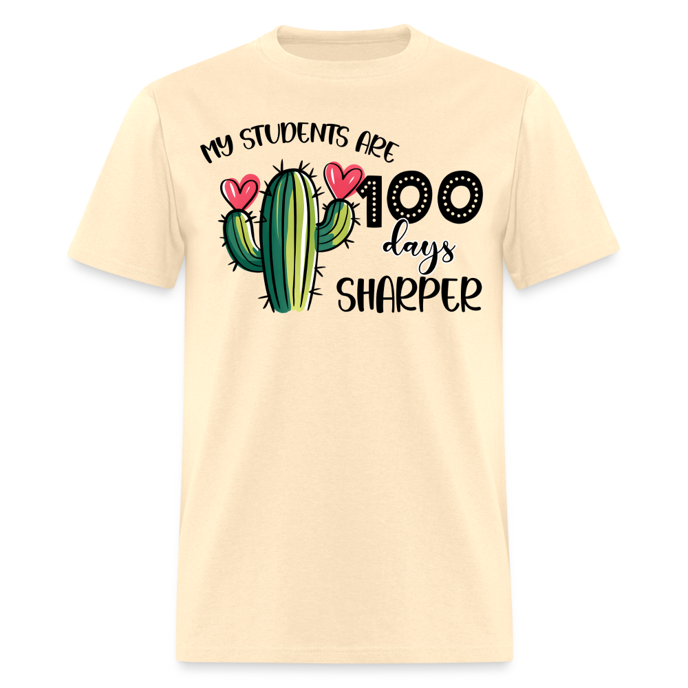 100th Day Of School Outfit For Teachers Cactus Theme 100 Days T-shirt - natural