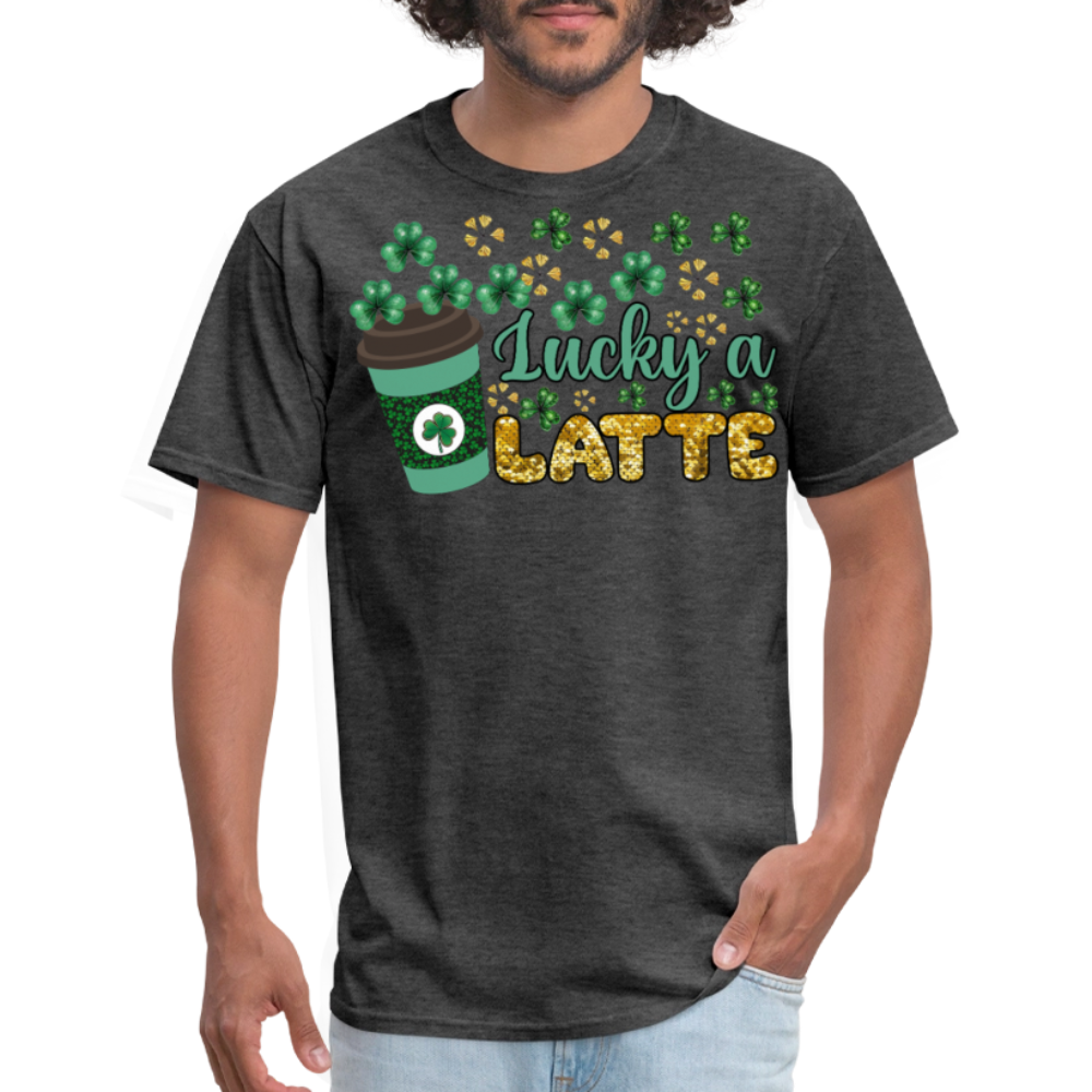 St Patrick’s Day Coffee Lucky A Latte T-shirt - heather black