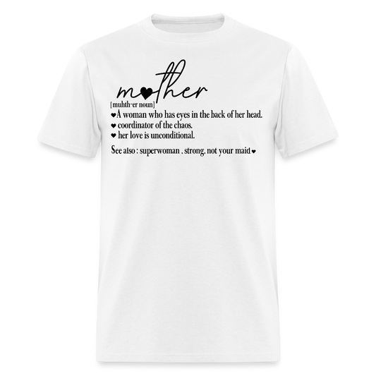 Mom Life Definition Tee For Mother’s Day T-shirt - white