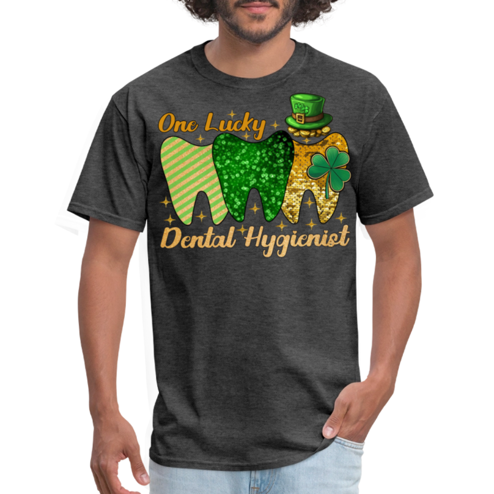 Lucky Dental Hygienist St Patrick’s Day T-shirt - heather black