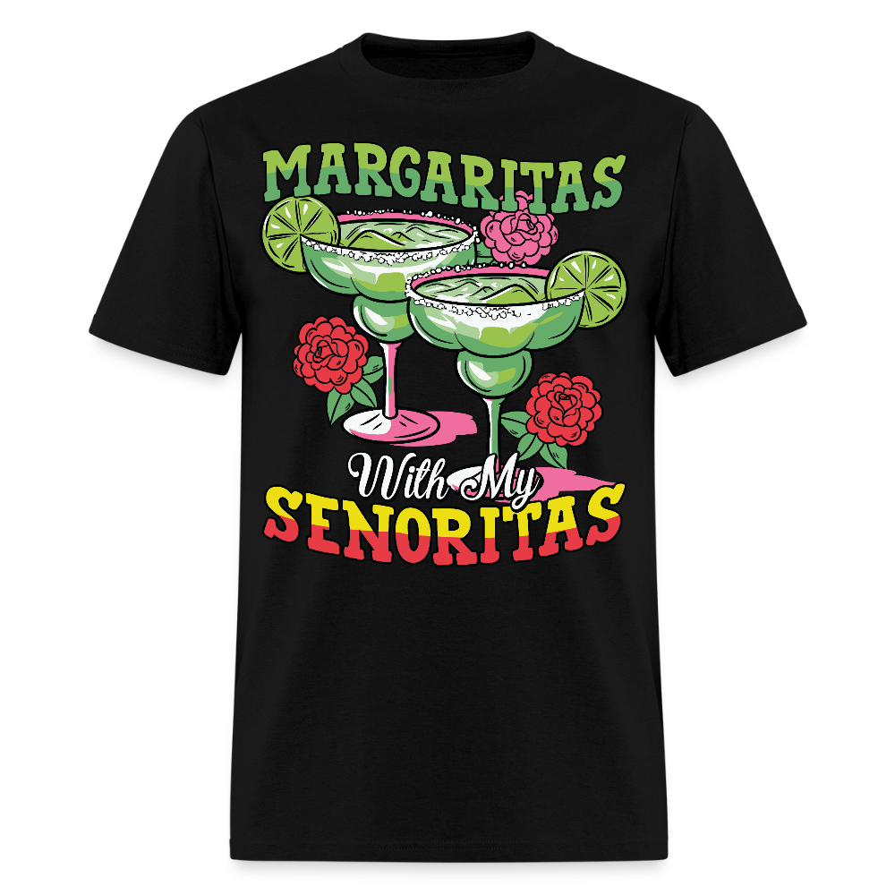 Senorita Margarita Graphic Tee Girls' Night Out Drinking T-shirt - black