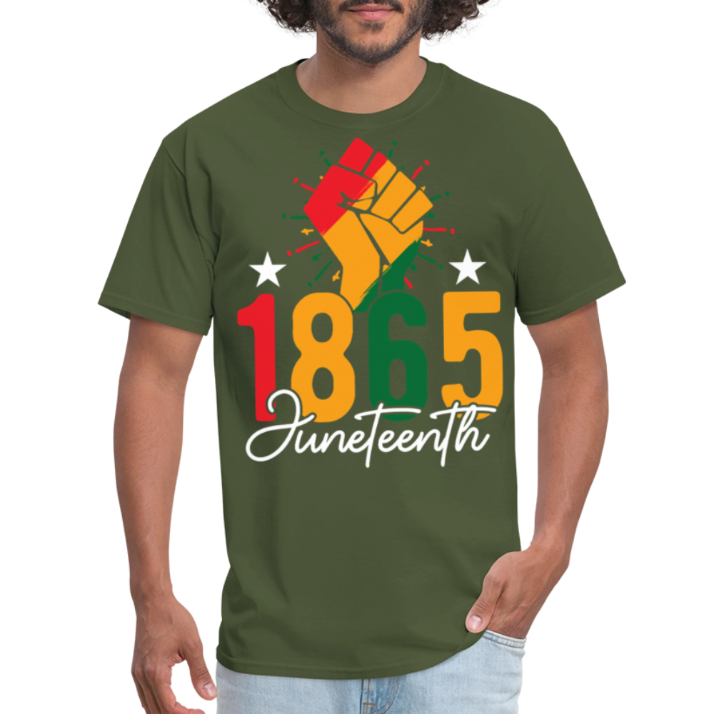 Best Black pride Tee 1865 Black Liberation T-shirt - military green