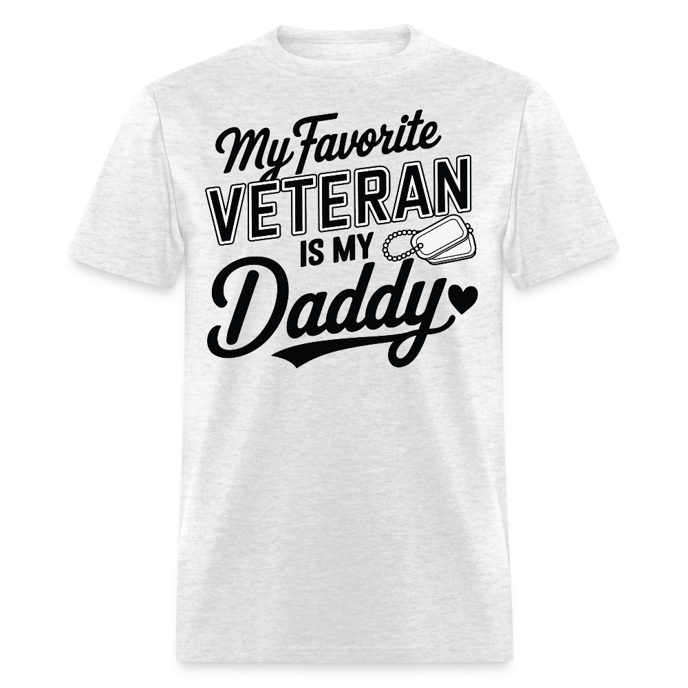 My Favorite Veteran Is My Daddy T-Shirt - light heather gray