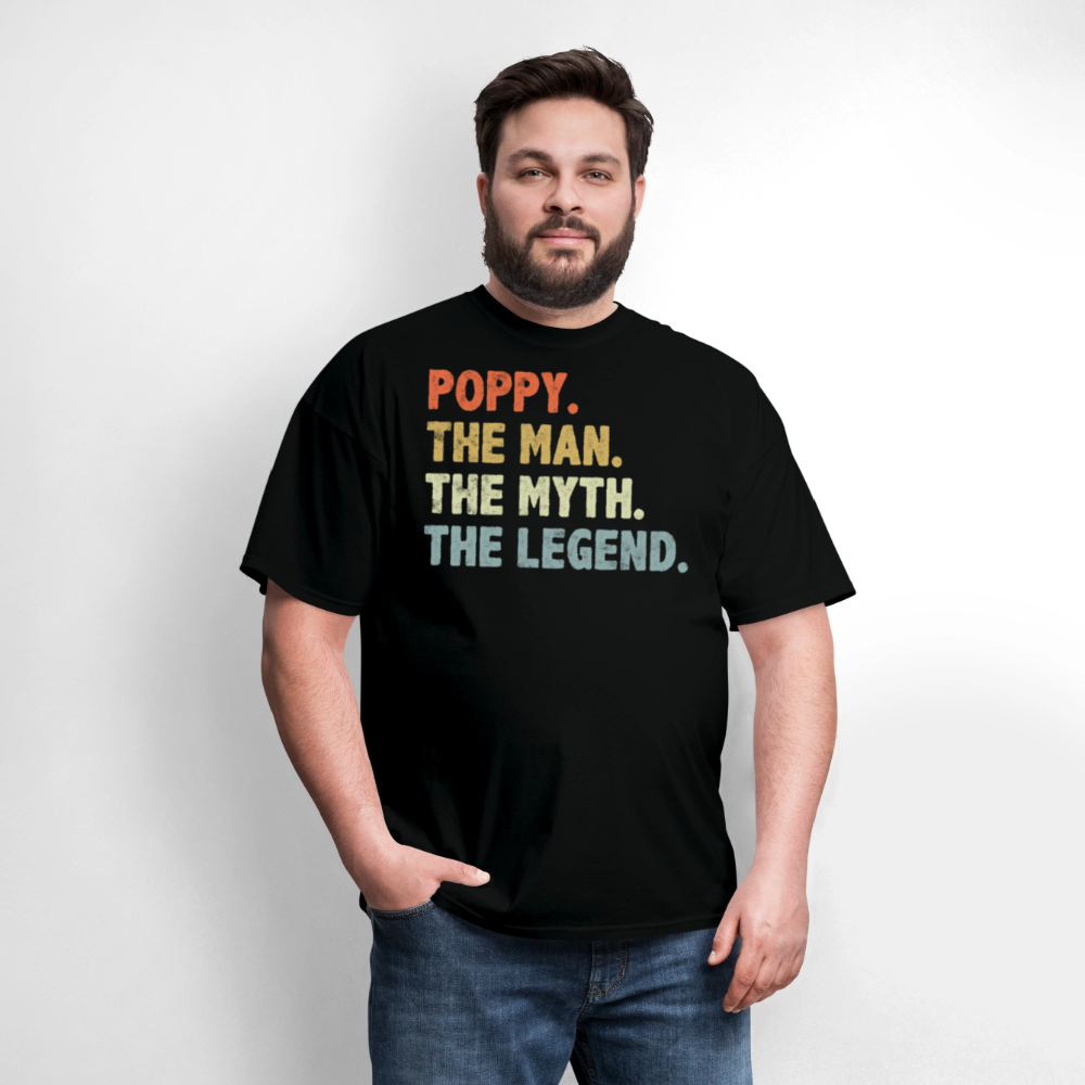 Poppy The Man The Myth The Legend T-shirt - black