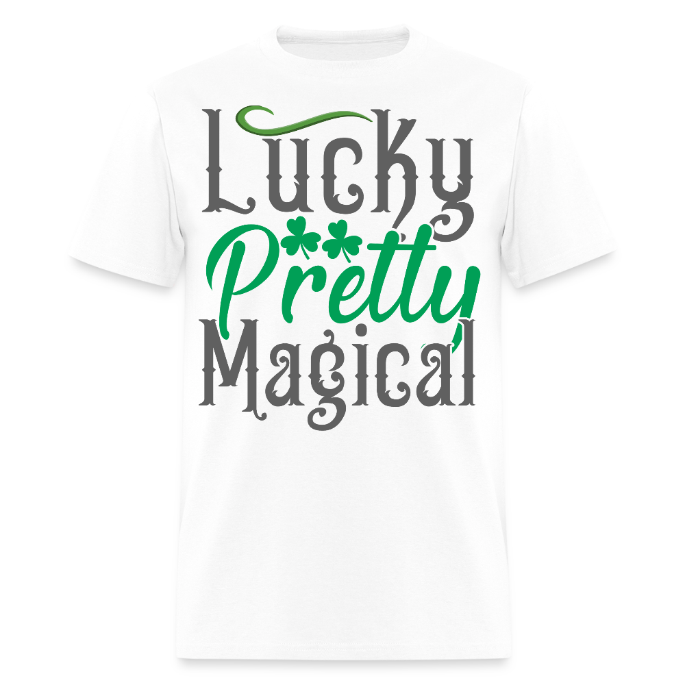 Lucky Pretty Magical St Patrick’s Day T-shirt - white