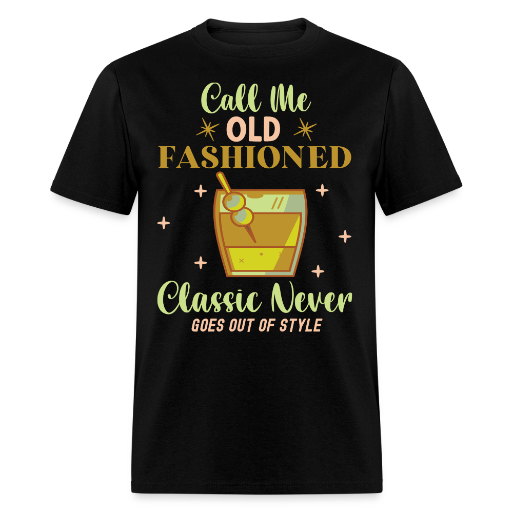 Old Fashioned Cocktail Whiskey Lover T-shirt - black