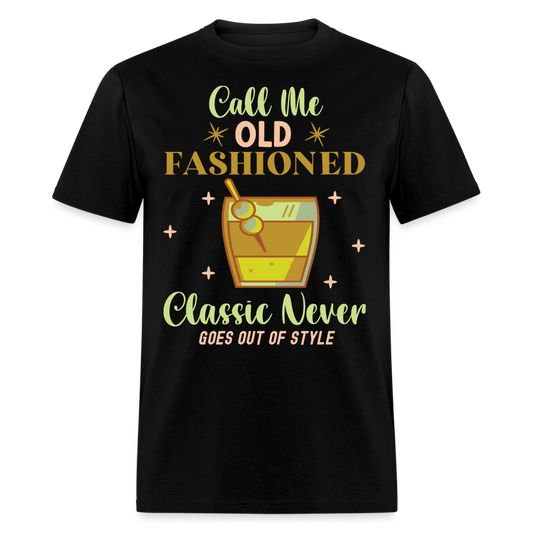 Old Fashioned Cocktail Whiskey Lover T-shirt - black