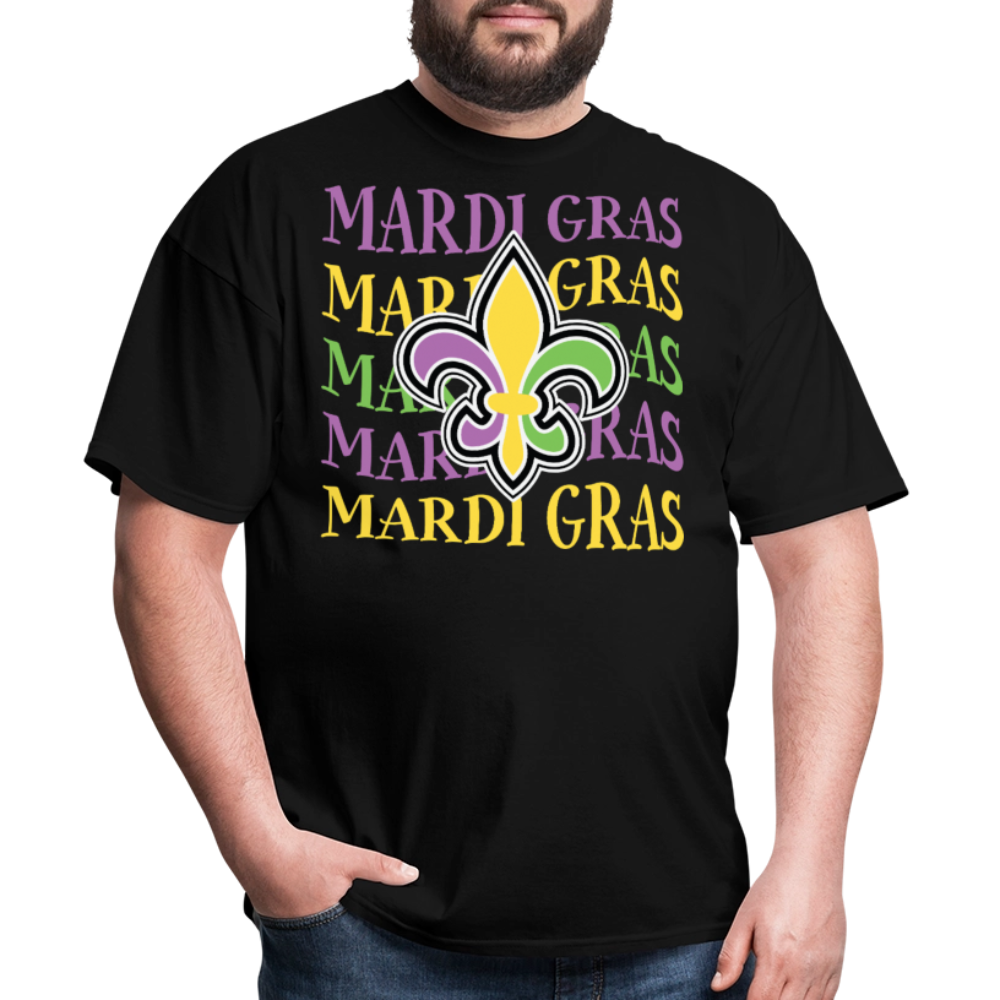 New Orleans Fleur-de-lis Festival Mardi Gras T-shirt - black