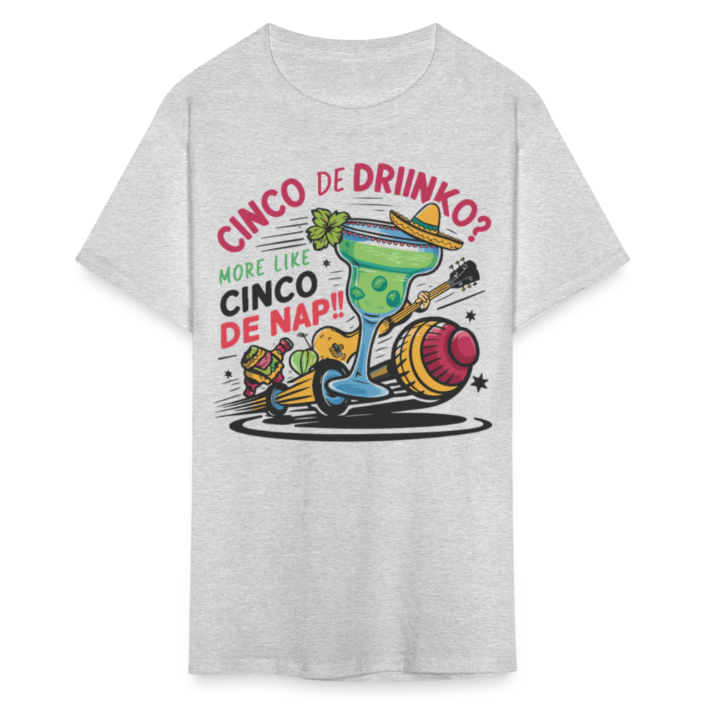 Cinco De Drinko Party Tee Nap And Drink T-shirt - heather gray