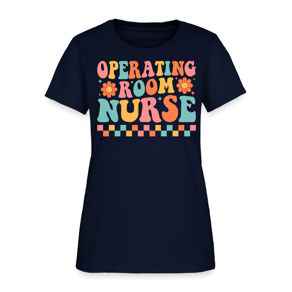 Groovy Operating Room Nurse T-Shirt - navy