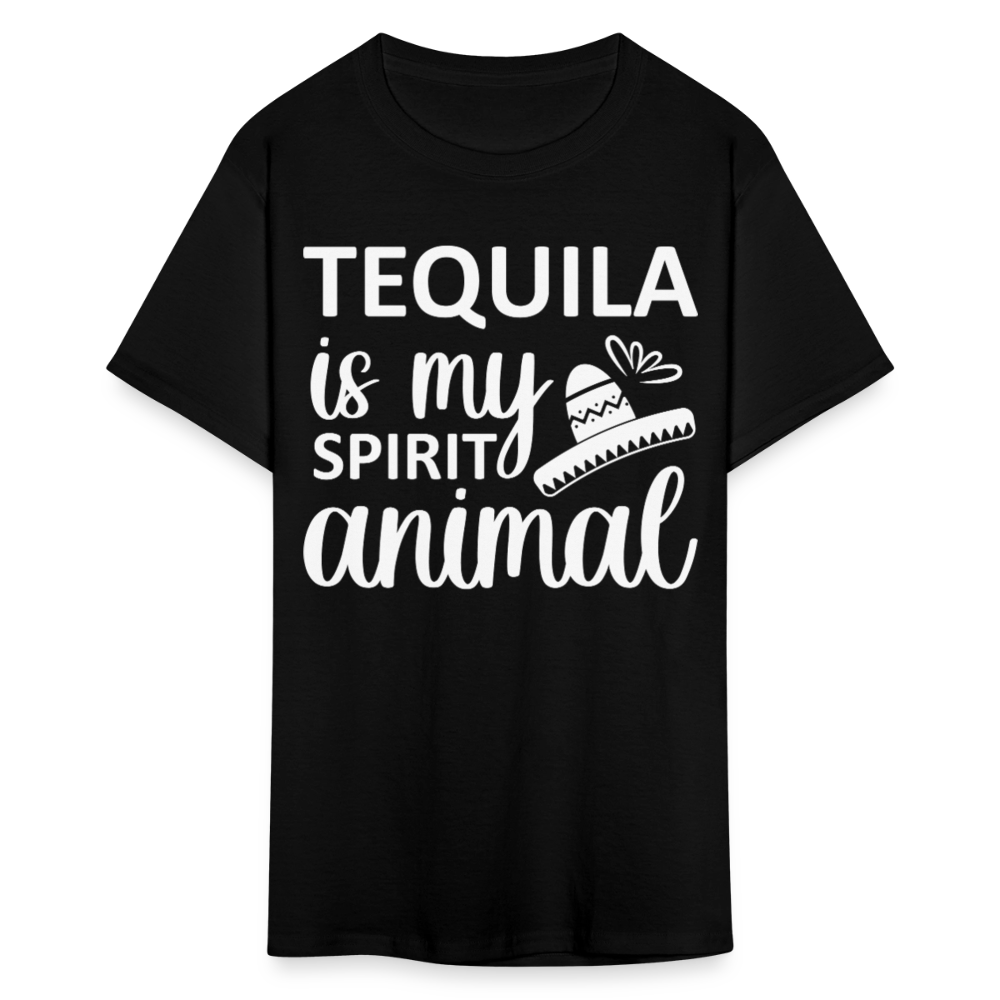 Tequila Is My Spirit Animal Party T-shirt - black