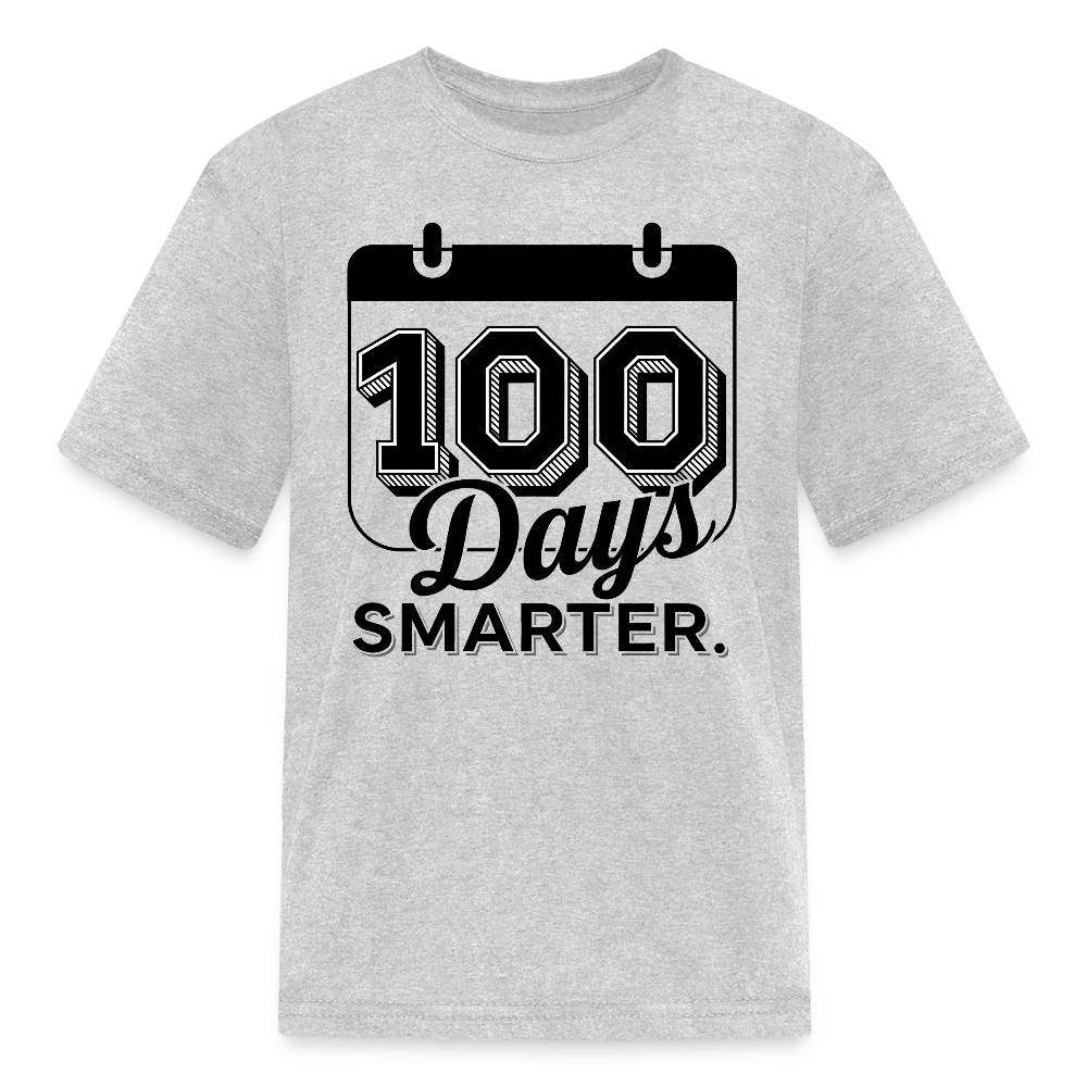 100 Days Smarter Shirt For Students 100th Days Celebration T-shirt - heather gray