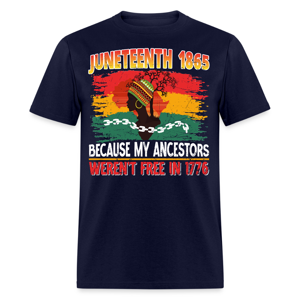 Juneteenth 1865 African American Pride T-shirt - navy