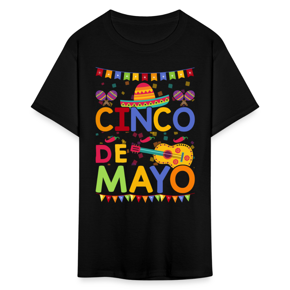 Festive Mexican Party Outfit For Cinco De Mayo T-shirt - black