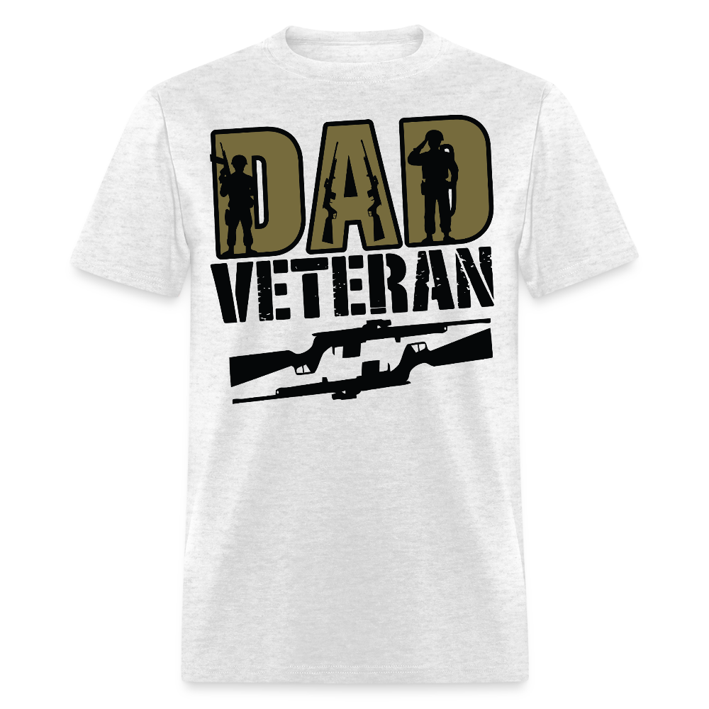 Father's Day Gift For Veteran Dad T-shirt - light heather gray
