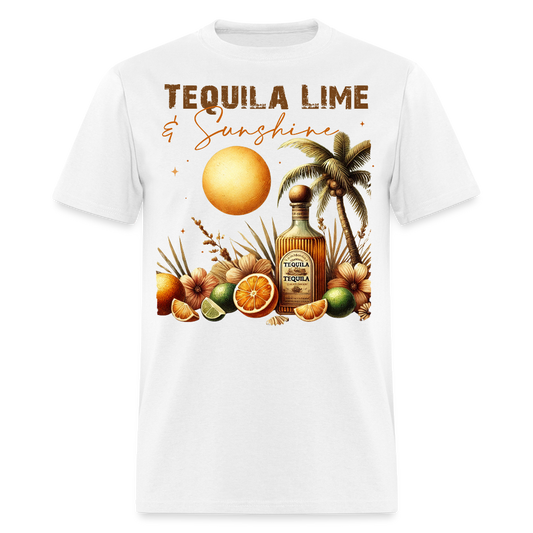 Tequila Lime And Sunshine Summer T-shirt - white