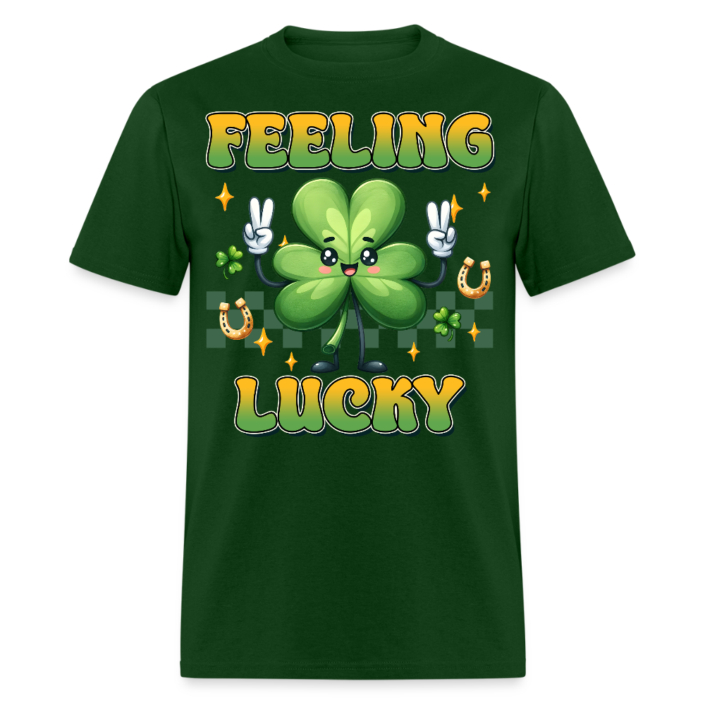 Feeling Lucky Irish Festival T-shirt - forest green