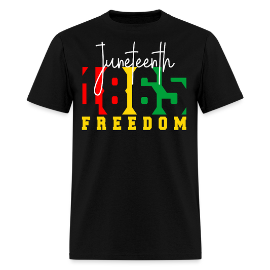 Juneteenth 1865 Freedom Pan African Flag T-Shirt - black