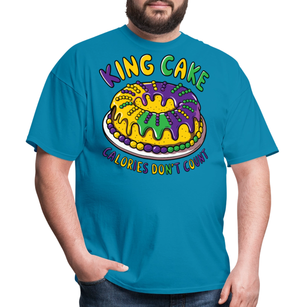 Fat Tuesday Celebration Mardi Gras King Cake T-shirt - turquoise