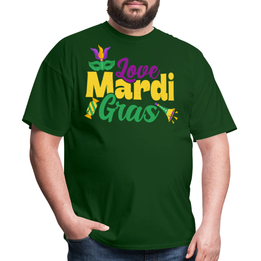 Funny Mardi Gras Shirts For Carnival Lovers Funny Mardi Gras T-shirt - forest green