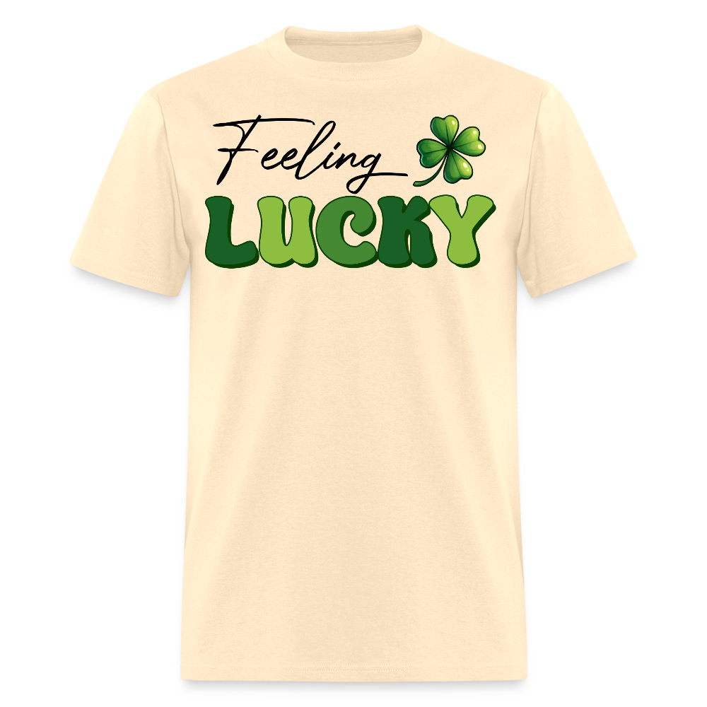 Green Four-leaf Clover Lucky Charm T-shirt - natural