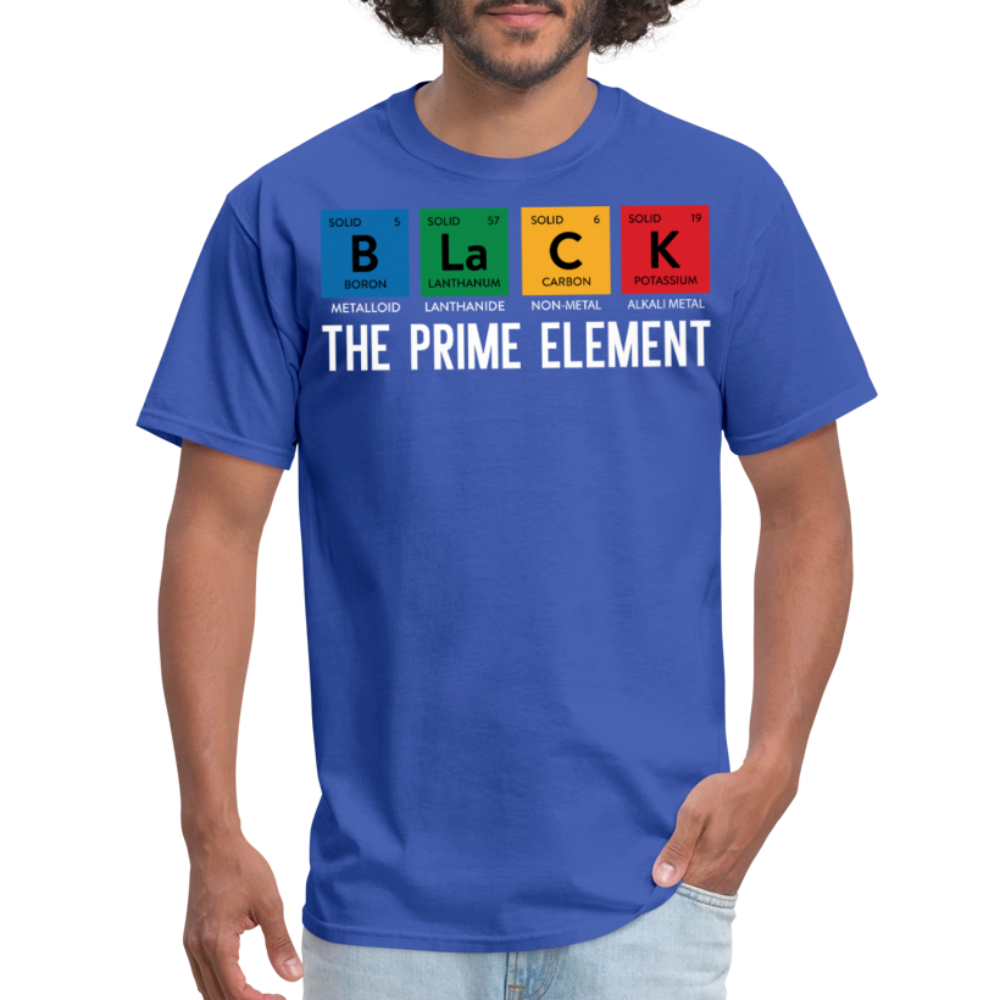 Periodic Table Gift For Black Educators Black Pride Science T-Shirt - royal blue