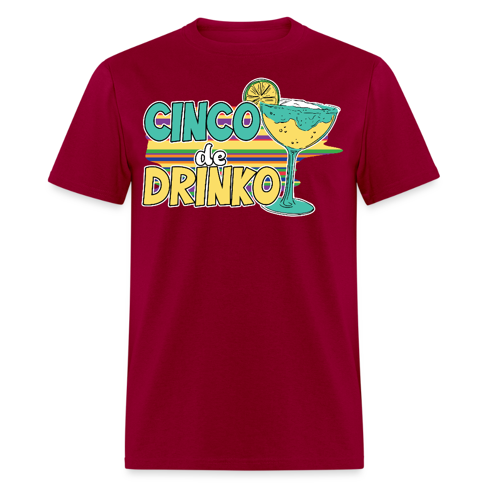 Margarita Party Funny Cinco De Mayo Drinking T-shirt - dark red