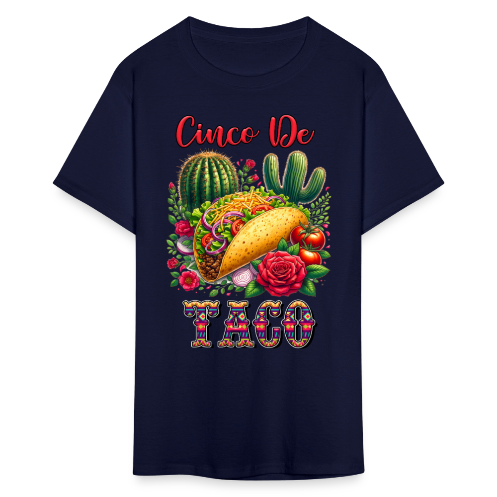 Funny Mexican Food Tee Cinco de Mayo Taco T-shirt - navy