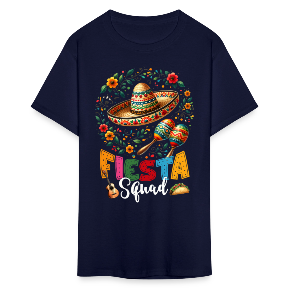 Fiesta Squad Matching Tee For Mexican Parties Cinco De Mayo T-shirt - navy