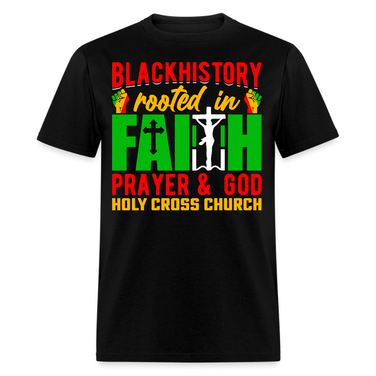 Spiritual Black Pride Tee Rooted In Faith Black Heritage T-shirt - black
