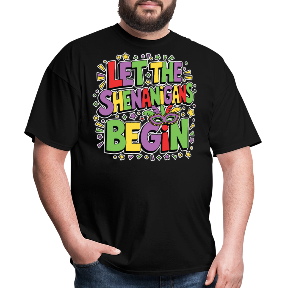 Masquerade Theme Party Outfit Let the Shenanigans Begin Classic T-Shirt - black