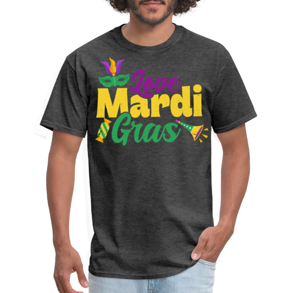 Funny Mardi Gras Shirts For Carnival Lovers Funny Mardi Gras T-shirt - heather black