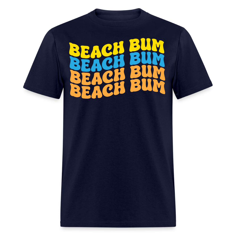 Retro Beach Bum Summer Vacation T-shirt - navy