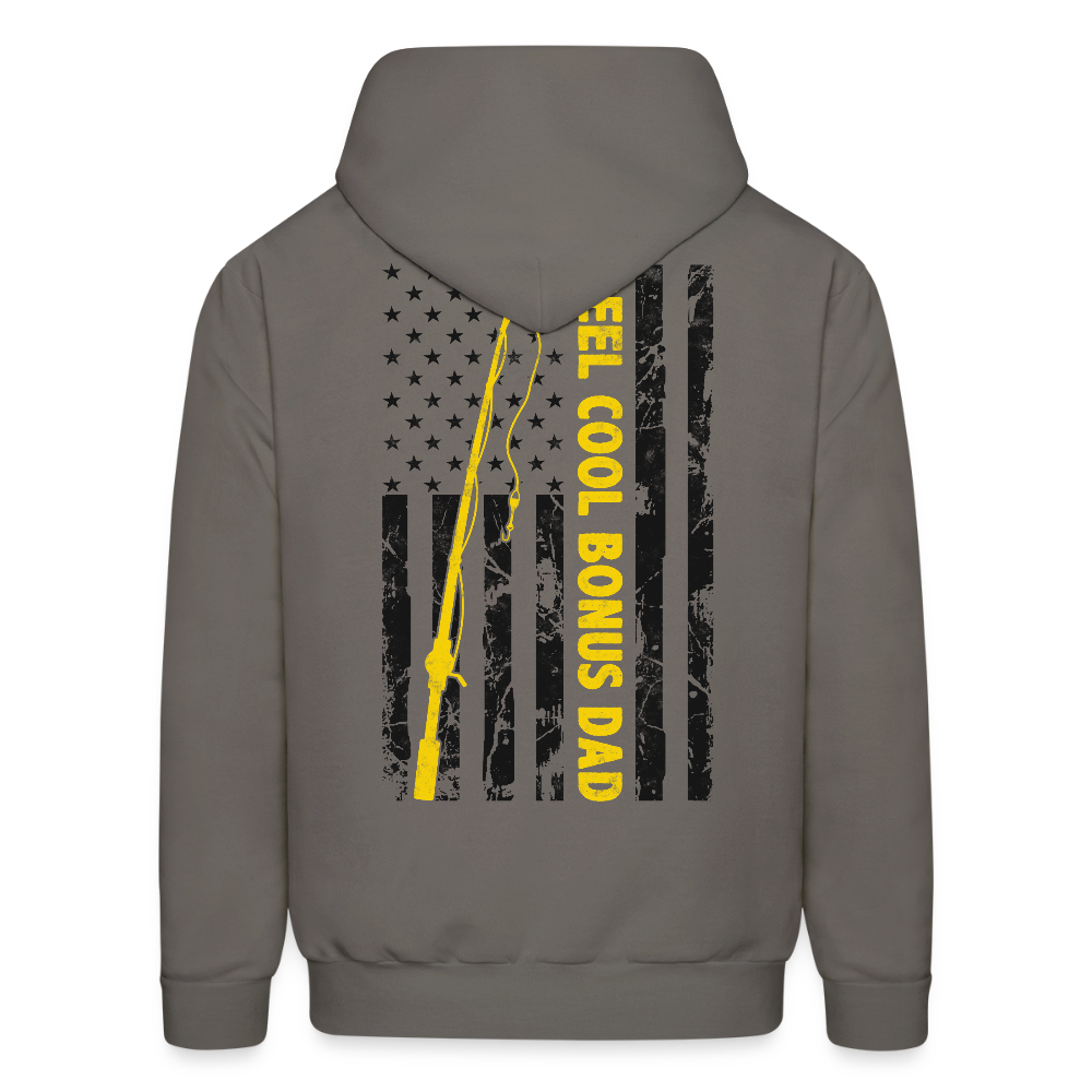 Reel Cool Bonus Dad Father’s Day fishing Hoodie - asphalt gray
