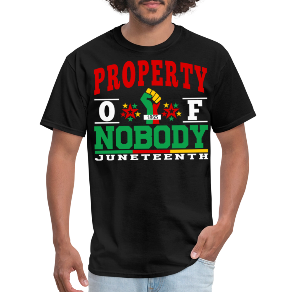 Property Of Nobody Juneteenth Shirt Unisex Black Pride T-shirt - black