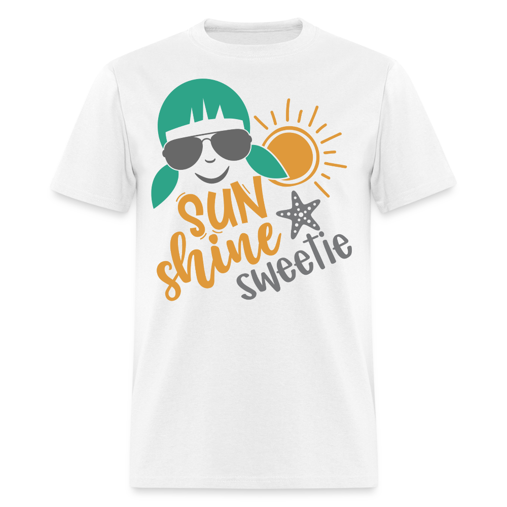 Sunshine Sweetie Girl Summer Beach T-shirt - white