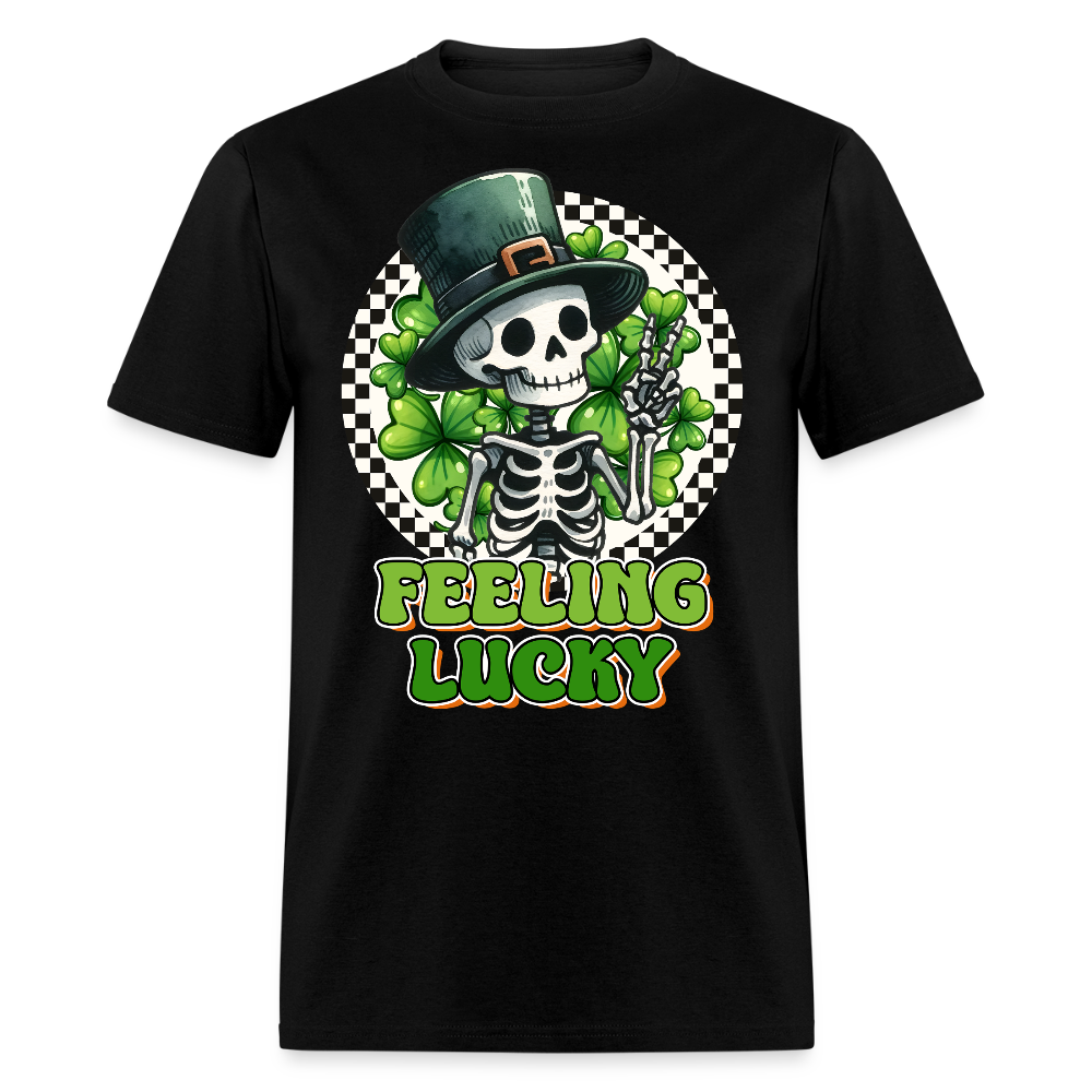 Feeling lucky St Patrick’s Day Skeleton T-shirt - black