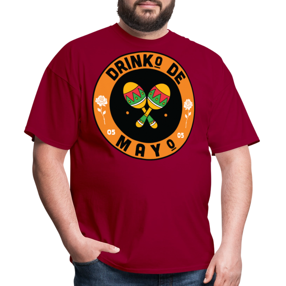 Drinko De Mayo Party Outfit Cinco De Mayo Drinking T-shirt - dark red