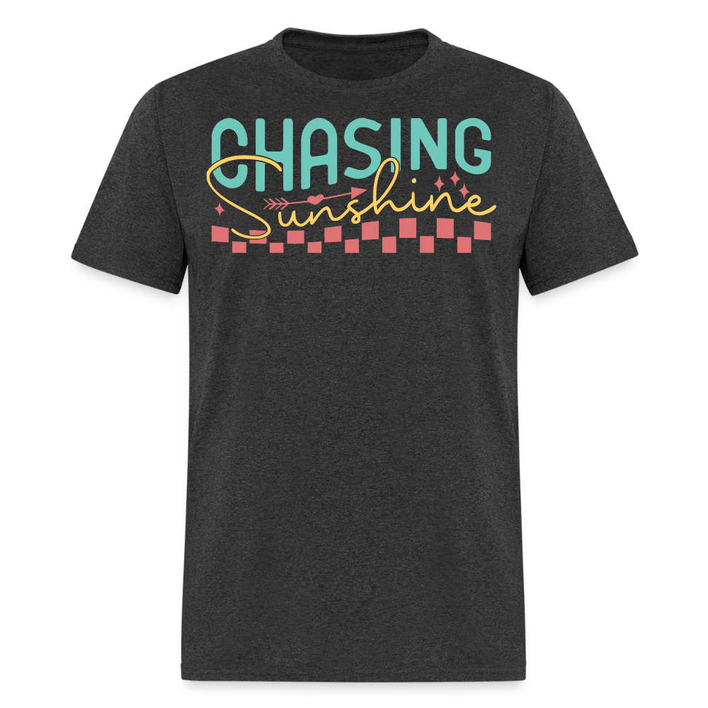 Chasing Sunshine Summer Vibes Aesthetic T-shirt - heather black
