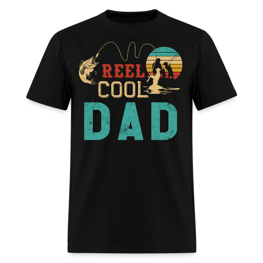 Reel Cool Dad Father's Day Gift For Fisherman T-Shirt - black