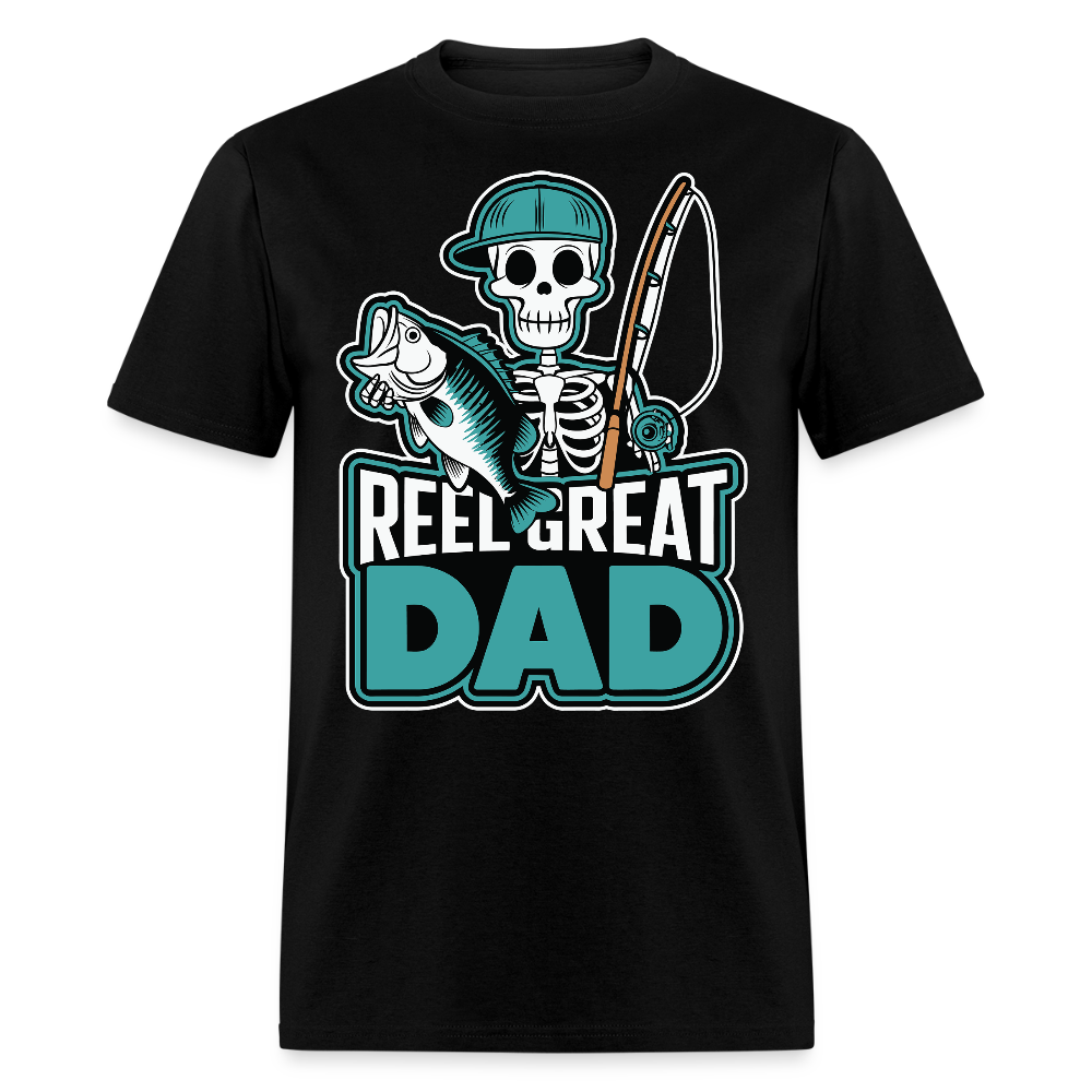 Reel Great Dad Father's Day Gift For Fsherman T-shirt - black