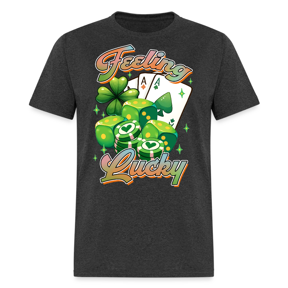 St Patrick’s Day lucky Gambling T-shirt - heather black