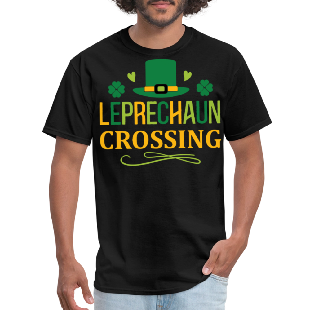 Leprechaun Crossing St Patrick’s Day T-shirt - black