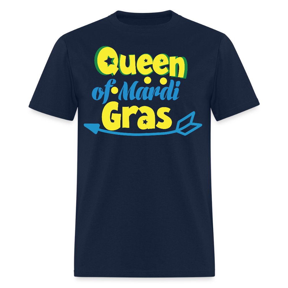 Queen of Mardi Gras Shirt Carnival Festival Celebration T-shirt - navy