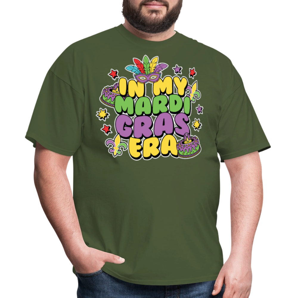 In My Mardi Gras Era Tee For Festival Goers Colorful Mardi Gras Party T-shirt - military green