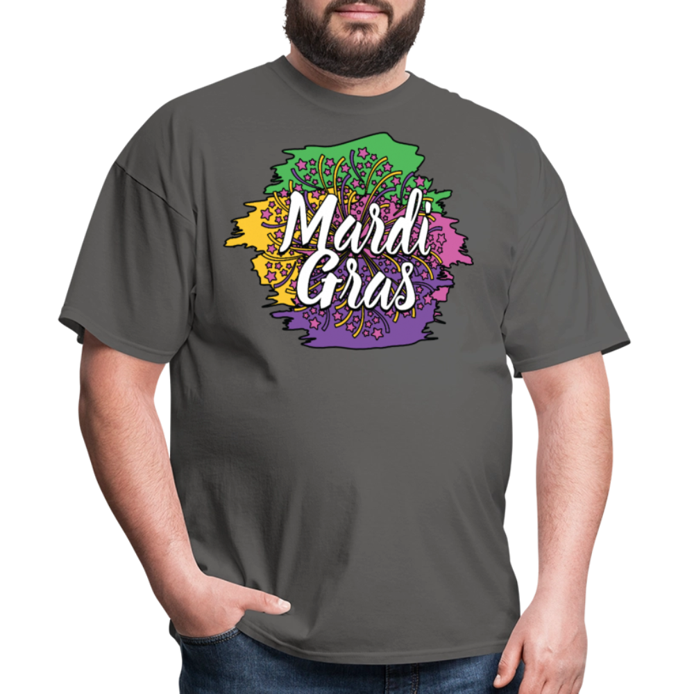 Mardi Gras Graphic Shirt For Men and Women Funny and Trendy Mardi Gras T-Shirt - charcoal